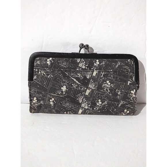 DISNEY COUTURE Minnie Mouse Black Wallet Organizer Kiss Lock by Loop Fun Gift - Picture 2 of 8